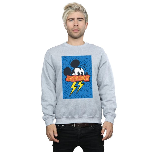 Disney Mens Mickey Mouse 90s Flash Sweatshirt