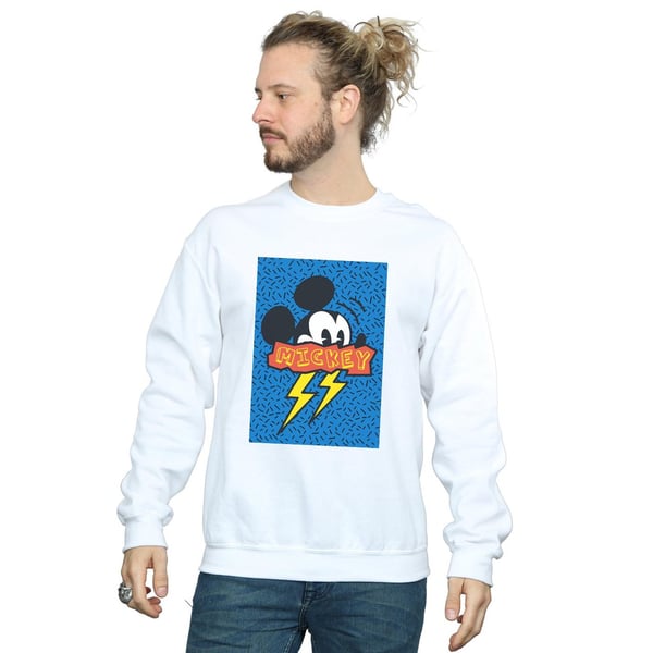 Disney Mens Mickey Mouse 90s Flash Sweatshirt