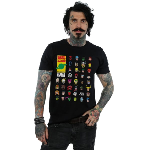 Marvel Mens Marvel Comics Heads Cover T-Shirt