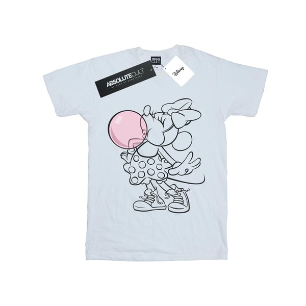 Disney Womens/Ladies Minnie Mouse Gum Bubble Cotton Boyfriend T-Shirt