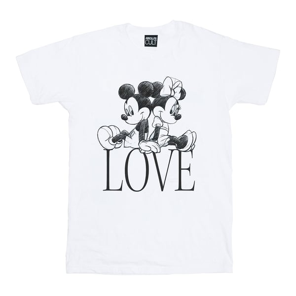 Disney naisten/naisten Mikki ja Minni Hiiri Love puuvillainen Boyfriend T-paita