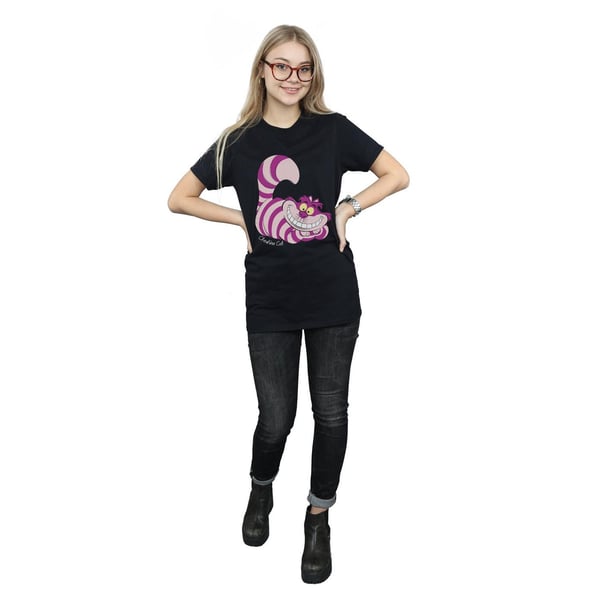 Liisa Ihmemaassa Naisten Cheshire-kissa Boyfriend T-paita