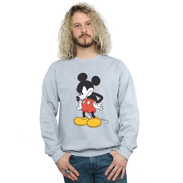 Disney Mens Mickey Mouse Angry Look Down Sweatshirt