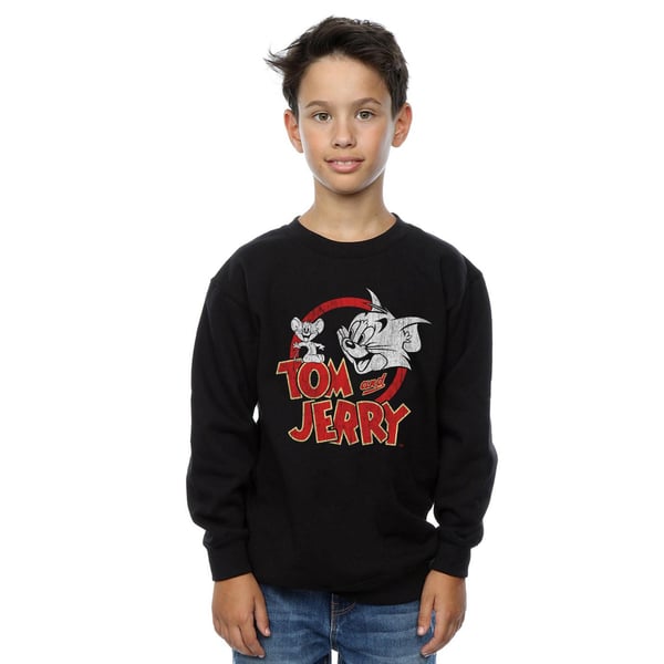 Tom And Jerry Boys Distressed Logo Sweatshirt