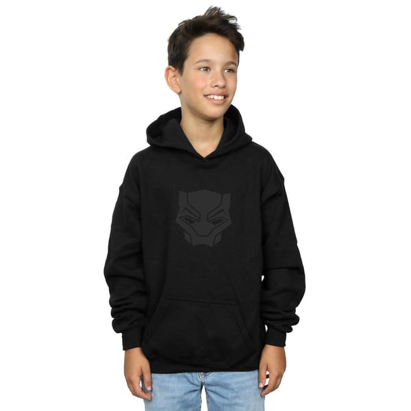 Marvel Boys Black Panther Black On Black Hoodie