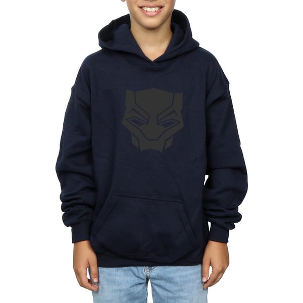 Marvel Boys Black Panther Black On Black Hoodie
