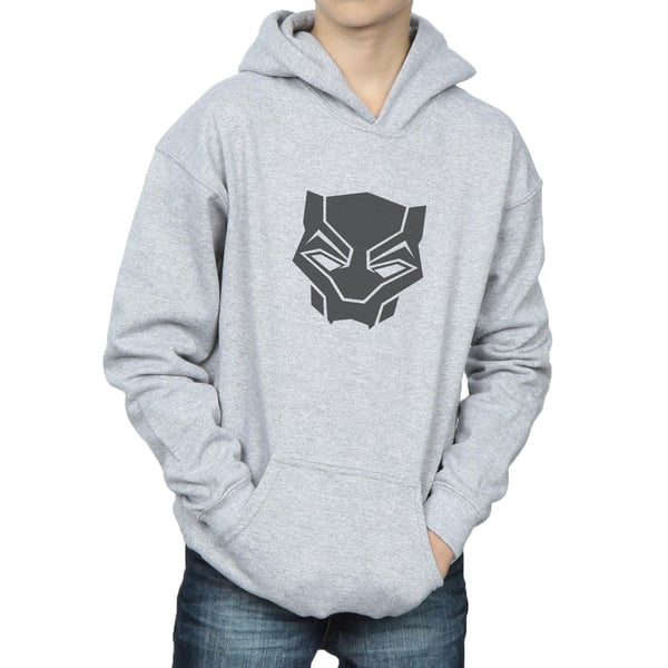 Marvel Boys Black Panther Black On Black Hoodie
