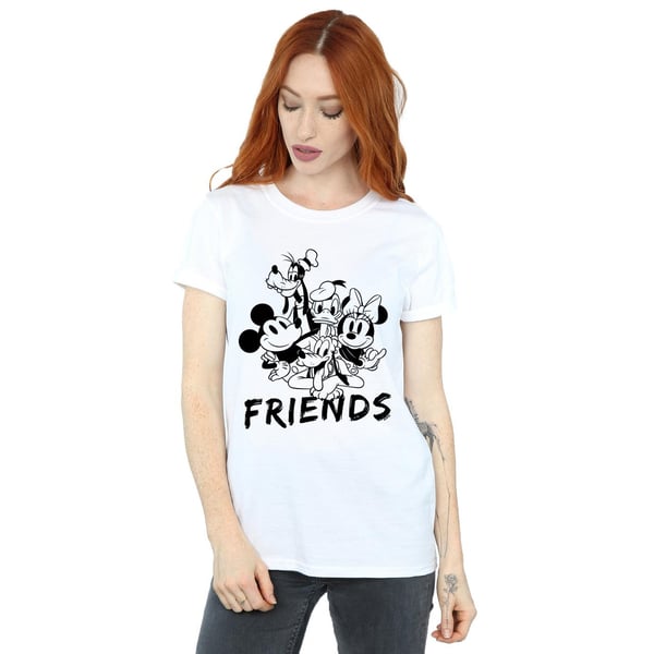 Disney Womens/Ladies Mickey Mouse And Friends Cotton Boyfriend T-Shirt