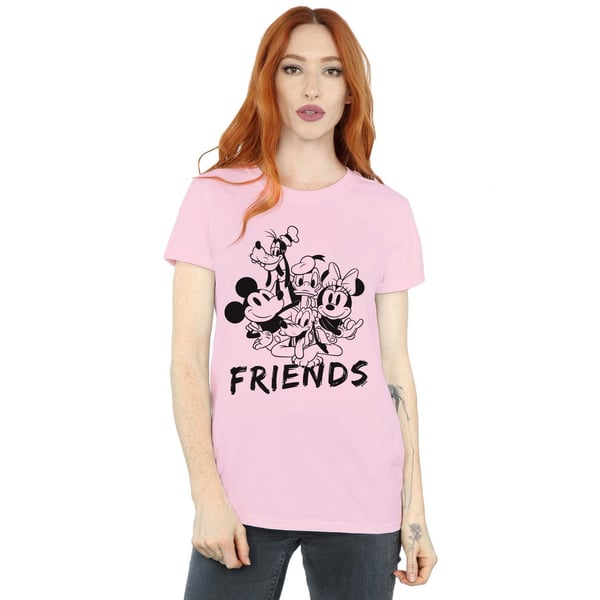 Disney Womens/Ladies Mickey Mouse And Friends Cotton Boyfriend T-Shirt
