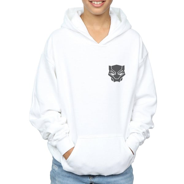 Marvel Boys Black Panther Black On Black Chest Print Hoodie