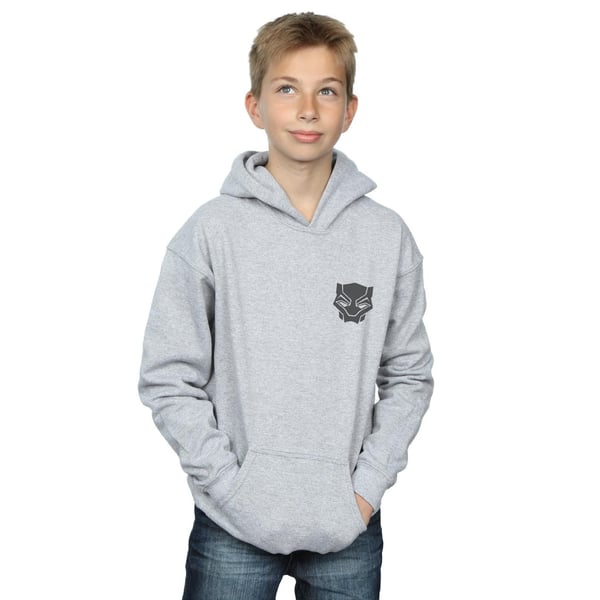 Marvel Boys Black Panther Black On Black Chest Print Hoodie