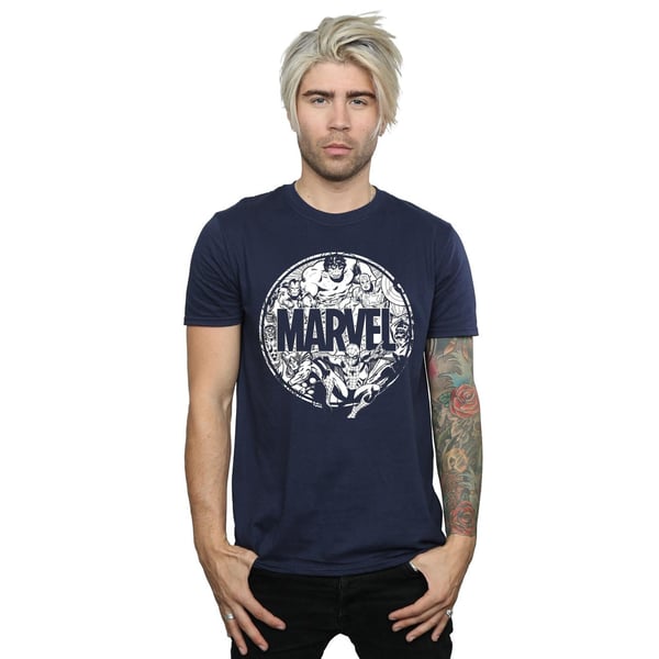 Marvel Comics Mens Logo Character Infill T-Shirt