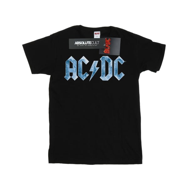 AC/DC Girls Blue Ice Logo Cotton T-Shirt