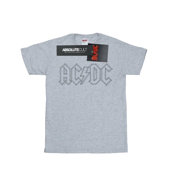 AC/DC Girls Black Outline Logo Cotton T-Shirt
