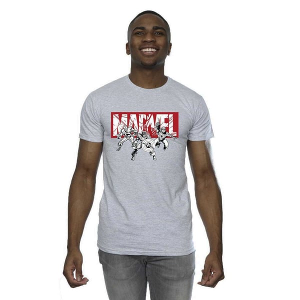 Marvel Mens Comics Hero Group T-Shirt