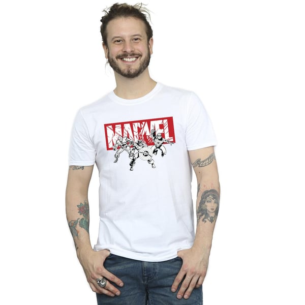 Marvel Mens Comics Hero Group T-Shirt