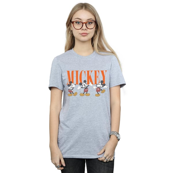 Disney Womens/Ladies Mickey Mouse Poses Cotton Boyfriend T-Shirt