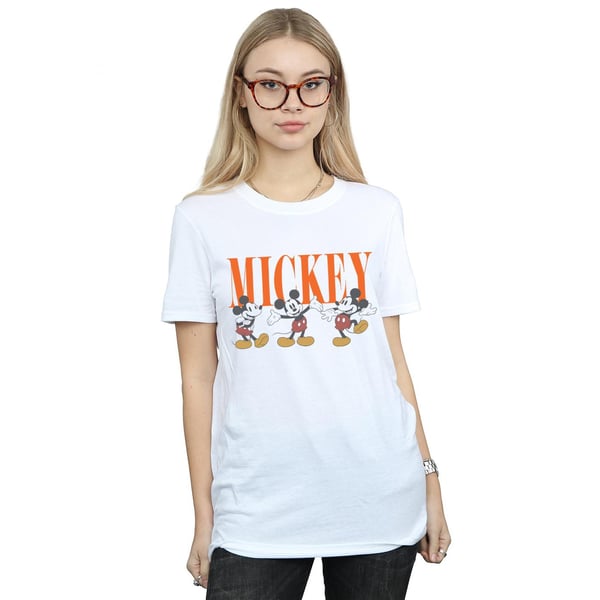 Disney Womens/Ladies Mickey Mouse Poses Cotton Boyfriend T-Shirt