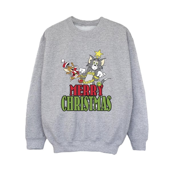 Tom And Jerry Boys Merry Christmas Baubles Sweatshirt