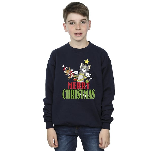 Tom And Jerry Boys Merry Christmas Baubles Sweatshirt