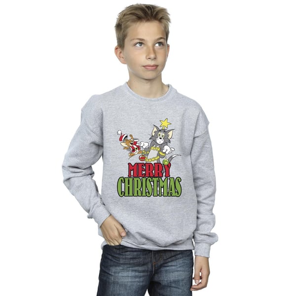Tom And Jerry Boys Merry Christmas Baubles Sweatshirt