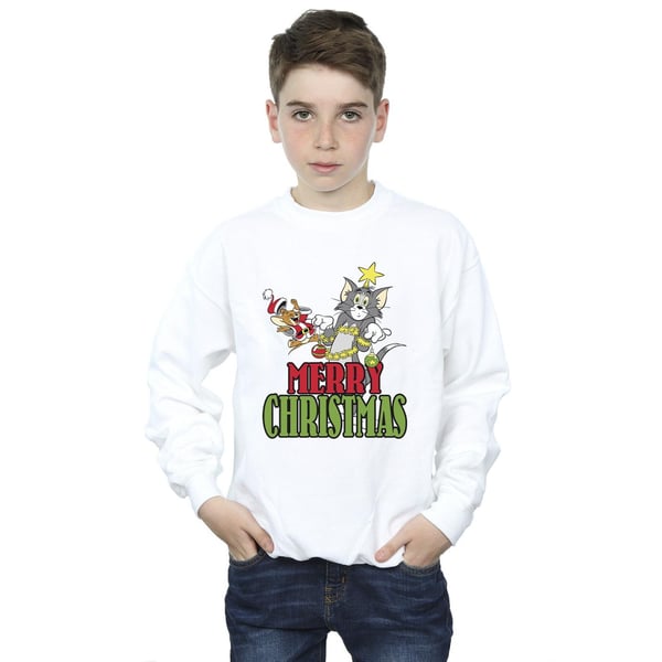 Tom And Jerry Boys Merry Christmas Baubles Sweatshirt
