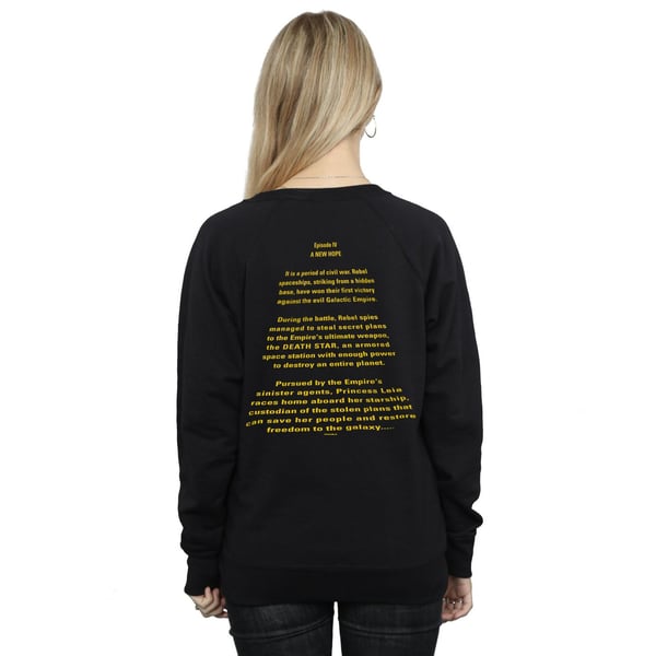 Star Wars Womens/Ladies A New Hope Opening Crawl Badge Sweatshirt