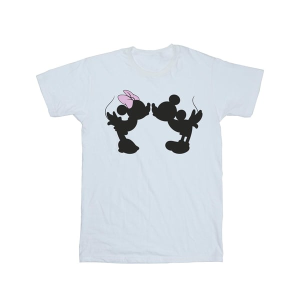 Disney Womens/Ladies Mickey Minnie Kiss Silhouette Cotton Boyfriend T-Shirt