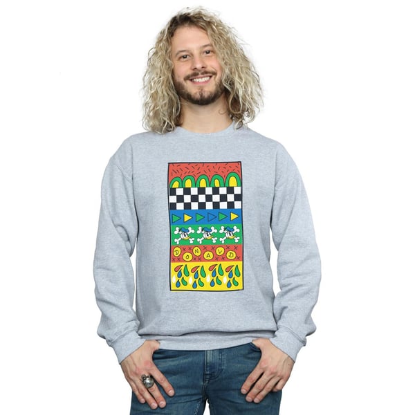 Disney Mens Donald Duck Vintage Pattern Sweatshirt
