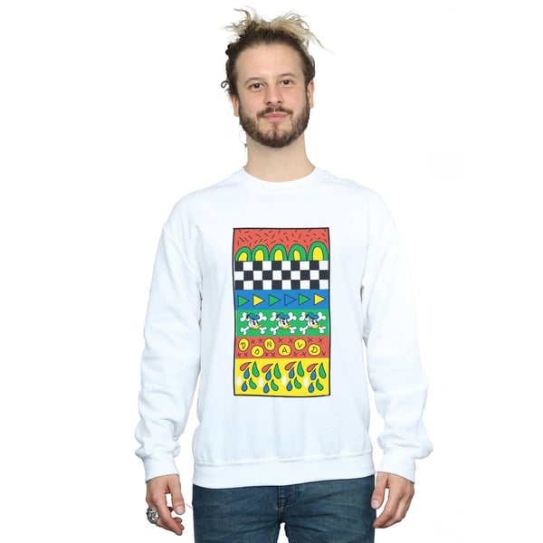 Disney Mens Donald Duck Vintage Pattern Sweatshirt