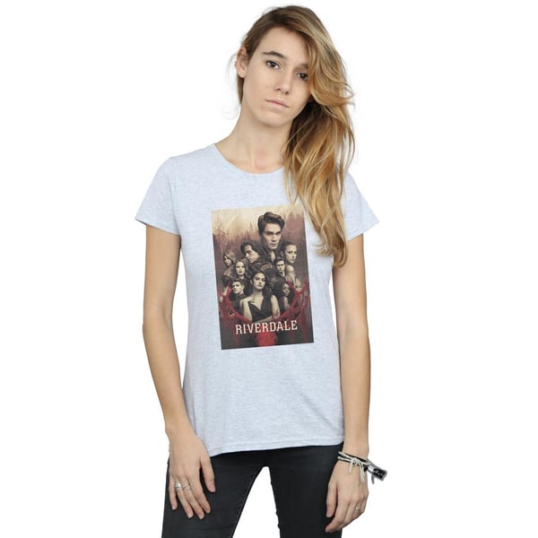 Riverdale Womens/Ladies Stag Skull Cotton T-Shirt