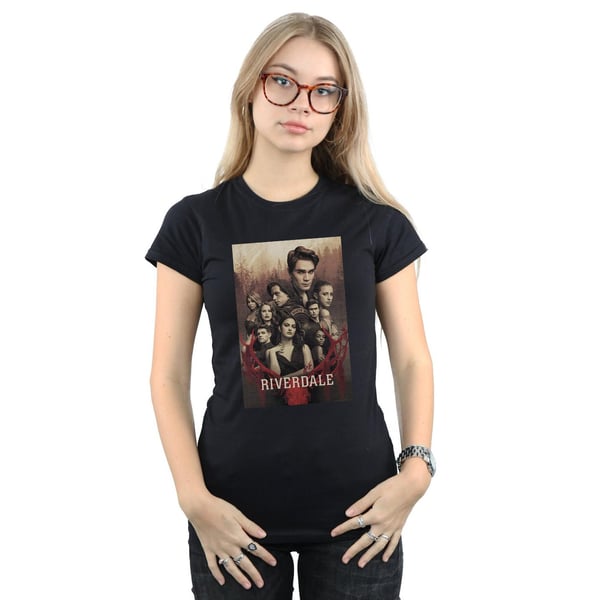Riverdale Womens/Ladies Stag Skull Cotton T-Shirt