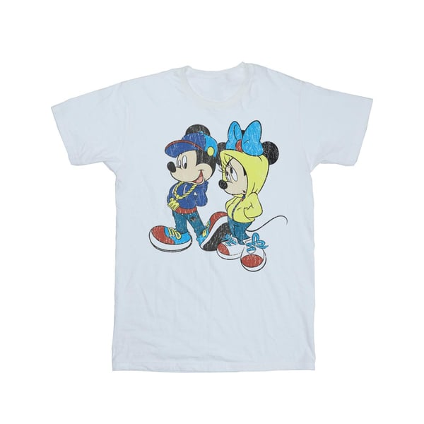 Disney naisten/naisten Mikki ja Minni Hiiri Pose puuvillainen Boyfriend T-paita