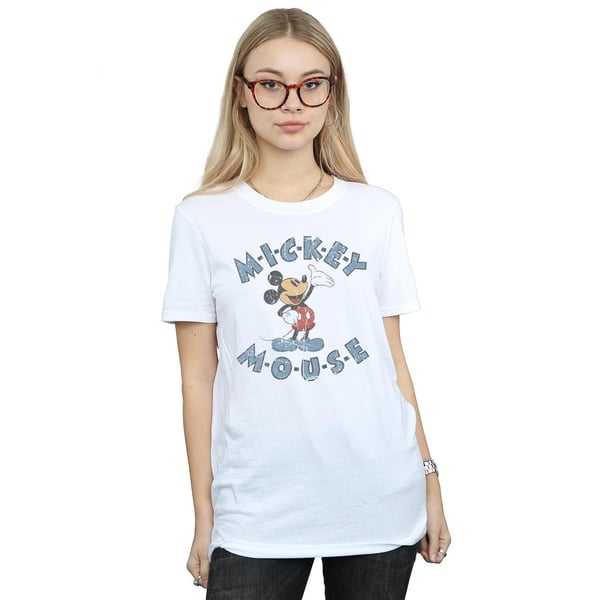 Disney Womens/Ladies Mickey Mouse Dash Cotton Boyfriend T-Shirt