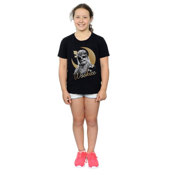 Star Wars Girls The Last Jedi Gold Chewbacca Cotton T-Shirt