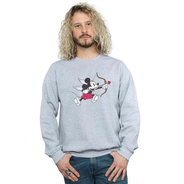 Disney Mens Mickey Mouse Love Cherub Sweatshirt