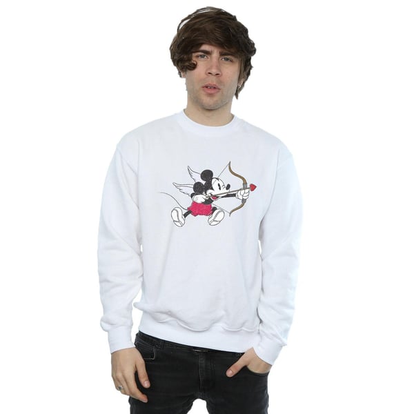 Disney Mens Mickey Mouse Love Cherub Sweatshirt