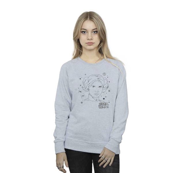 Star Wars Womens/Ladies Episode IV: A New Hope Leia Christmas Sketch Sweatshirt