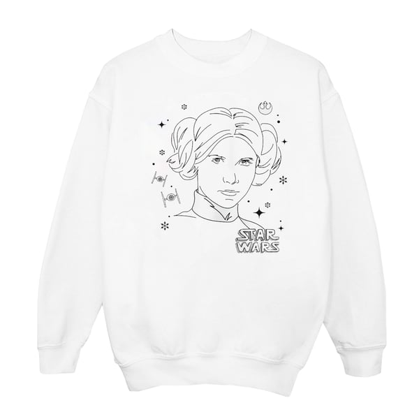 Star Wars Womens/Ladies Episode IV: A New Hope Leia Christmas Sketch Sweatshirt