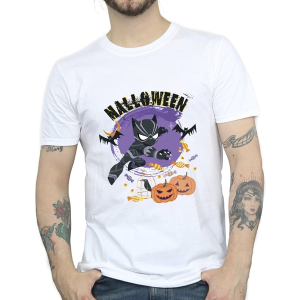 Marvel Mens Black Panther Halloween T-Shirt