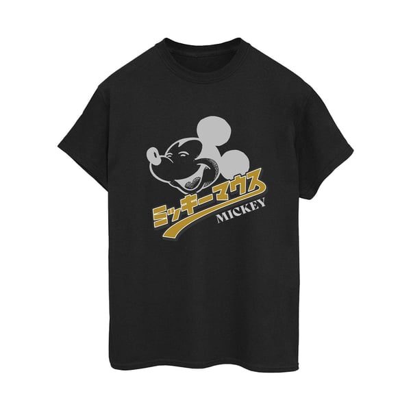 Disney Womens/Ladies Mickey Mouse Japanese Cotton Boyfriend T-Shirt