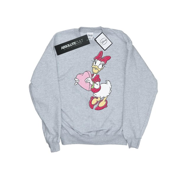Disney Mens Daisy Duck Love Heart Sweatshirt
