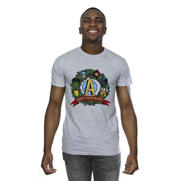 Marvel Mens Santa´s Super Helpers T-Shirt