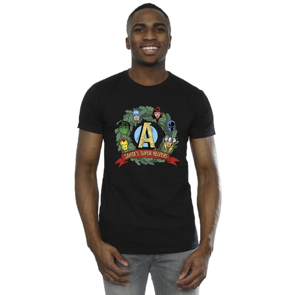 Marvel Mens Santa´s Super Helpers T-Shirt