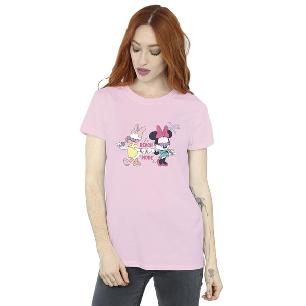 Disney Womens/Ladies Minnie Daisy Beach Mode Cotton Boyfriend T-Shirt