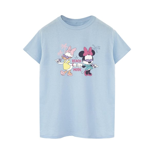 Disney Womens/Ladies Minnie Daisy Beach Mode Cotton Boyfriend T-Shirt