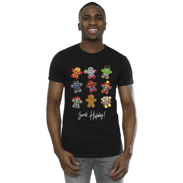 Marvel Mens Gingerbread Avengers T-Shirt