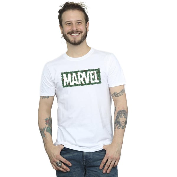Marvel Mens Holly Logo T-Shirt