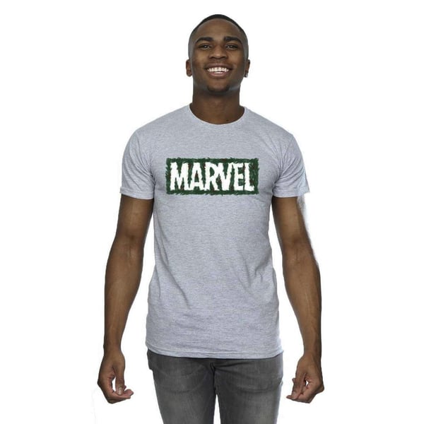 Marvel Mens Holly Logo T-Shirt