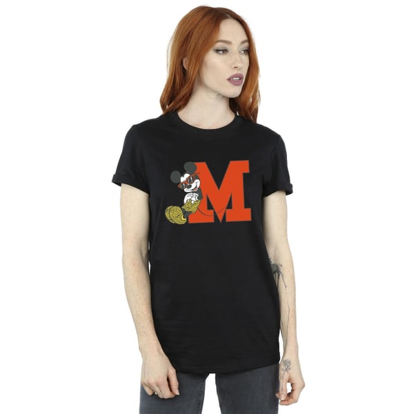 Disney Womens/Ladies Mickey Mouse Leopard Trousers Cotton Boyfriend T-Shirt